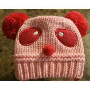 Baby Girl's Animal Hat Knitted Pink NWOT